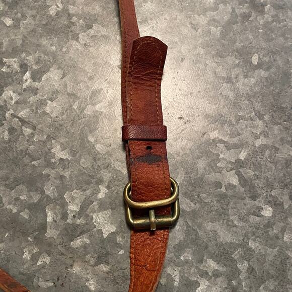 Vintage Brown Genuine Waxed Leather Crossbody Purse Shoulder Bag Handmade Retro - Picture 8 of 15